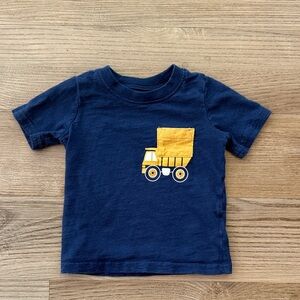 Carter's Navy Tee with Yellow truck detail